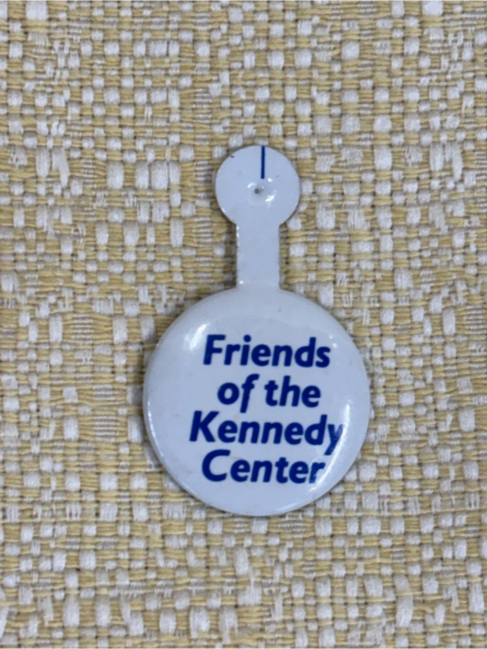 Vintage Friends of the Kennedy Center White & Blue Button Pin